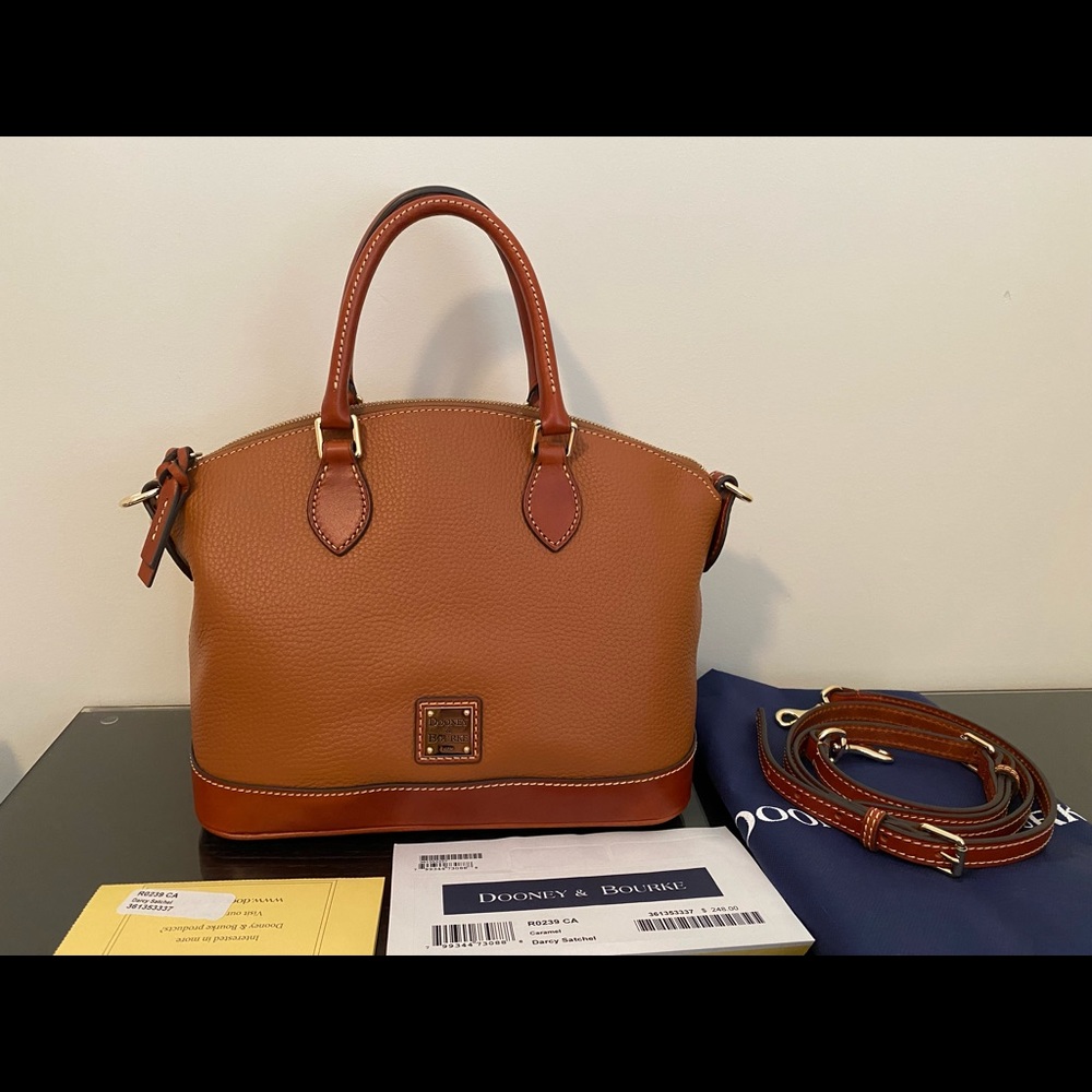 Dooney & Bourke Darcy satchel in caramel